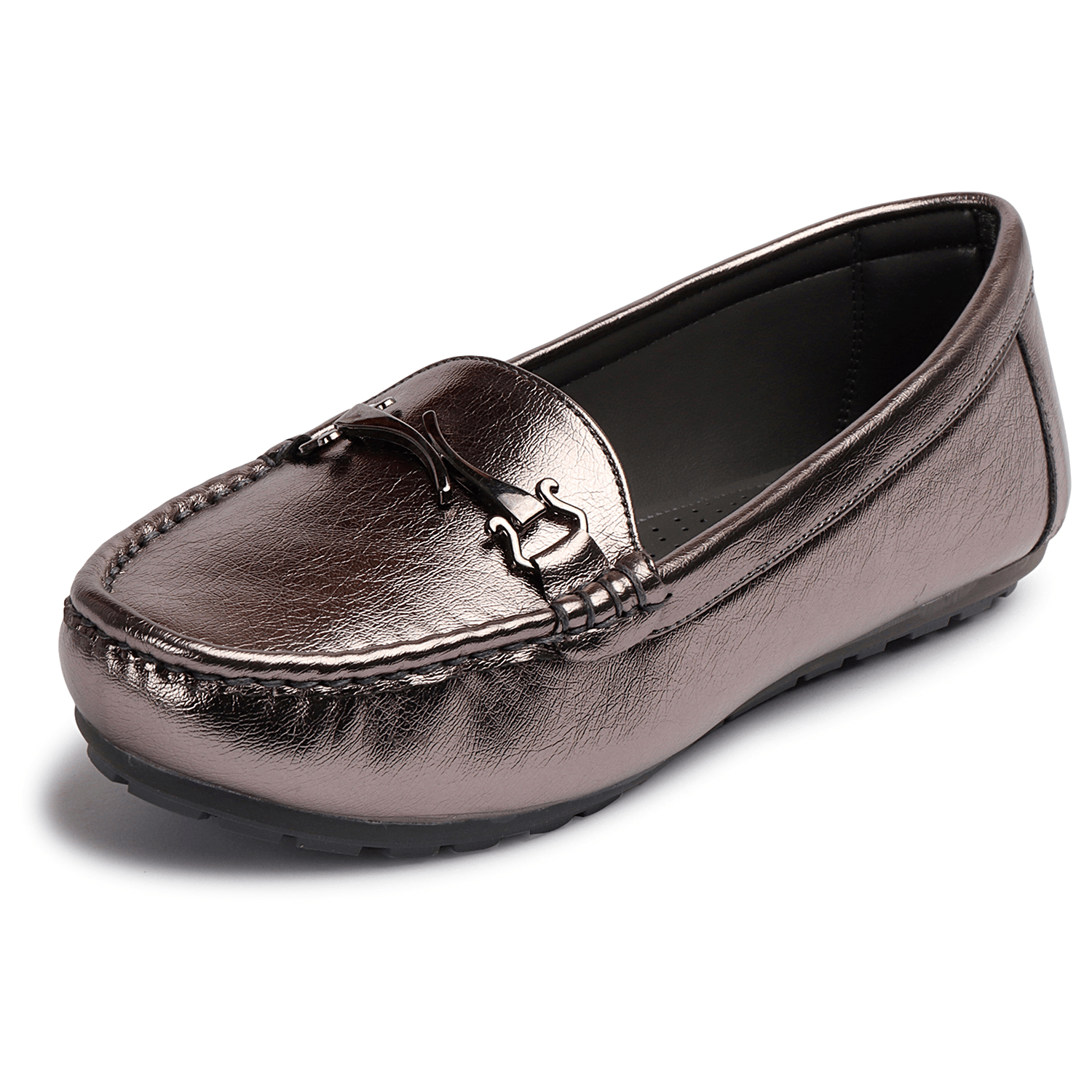 Chic & Elegant Textured Loafers With Cushioned Footbed