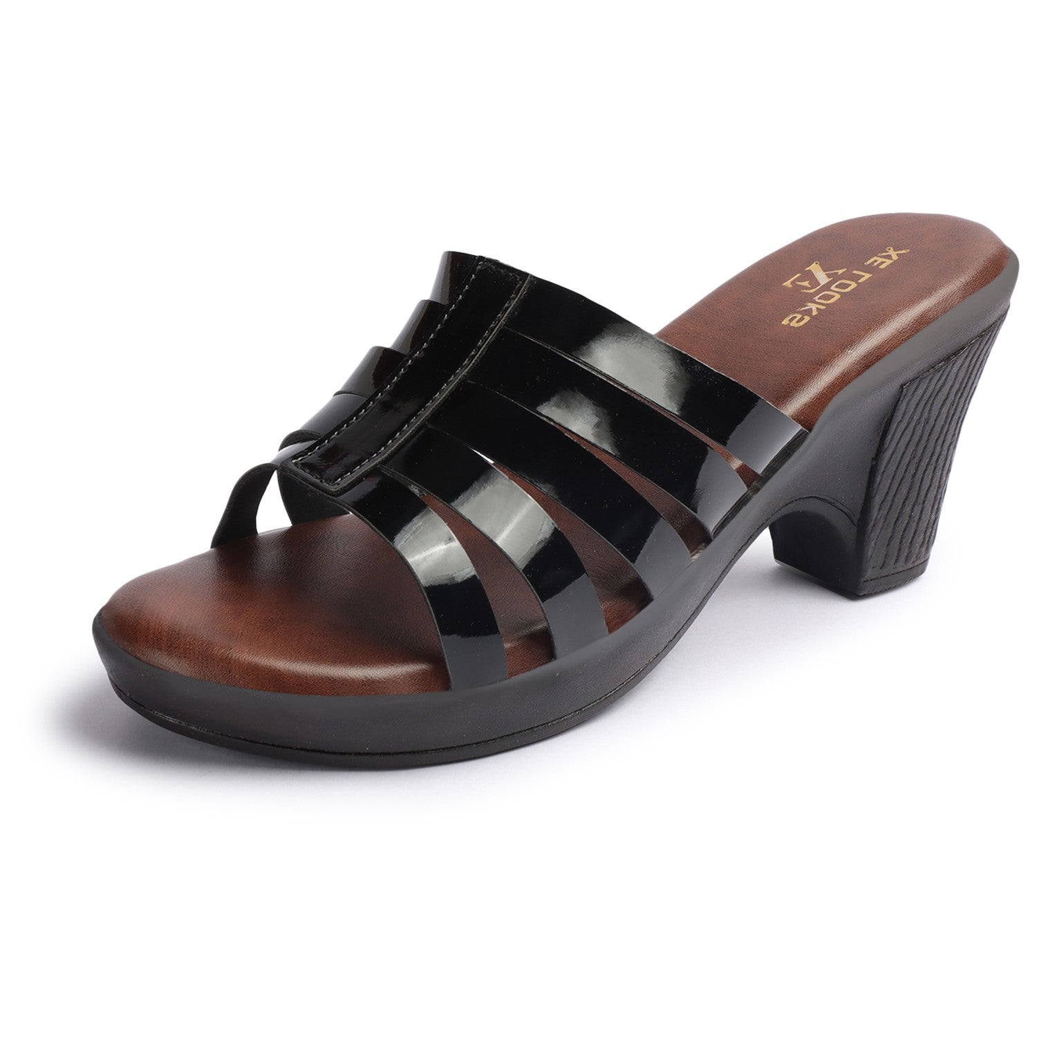 Stunning & Poised Comfortable Block Heel Slippers (3 Inches Heel)