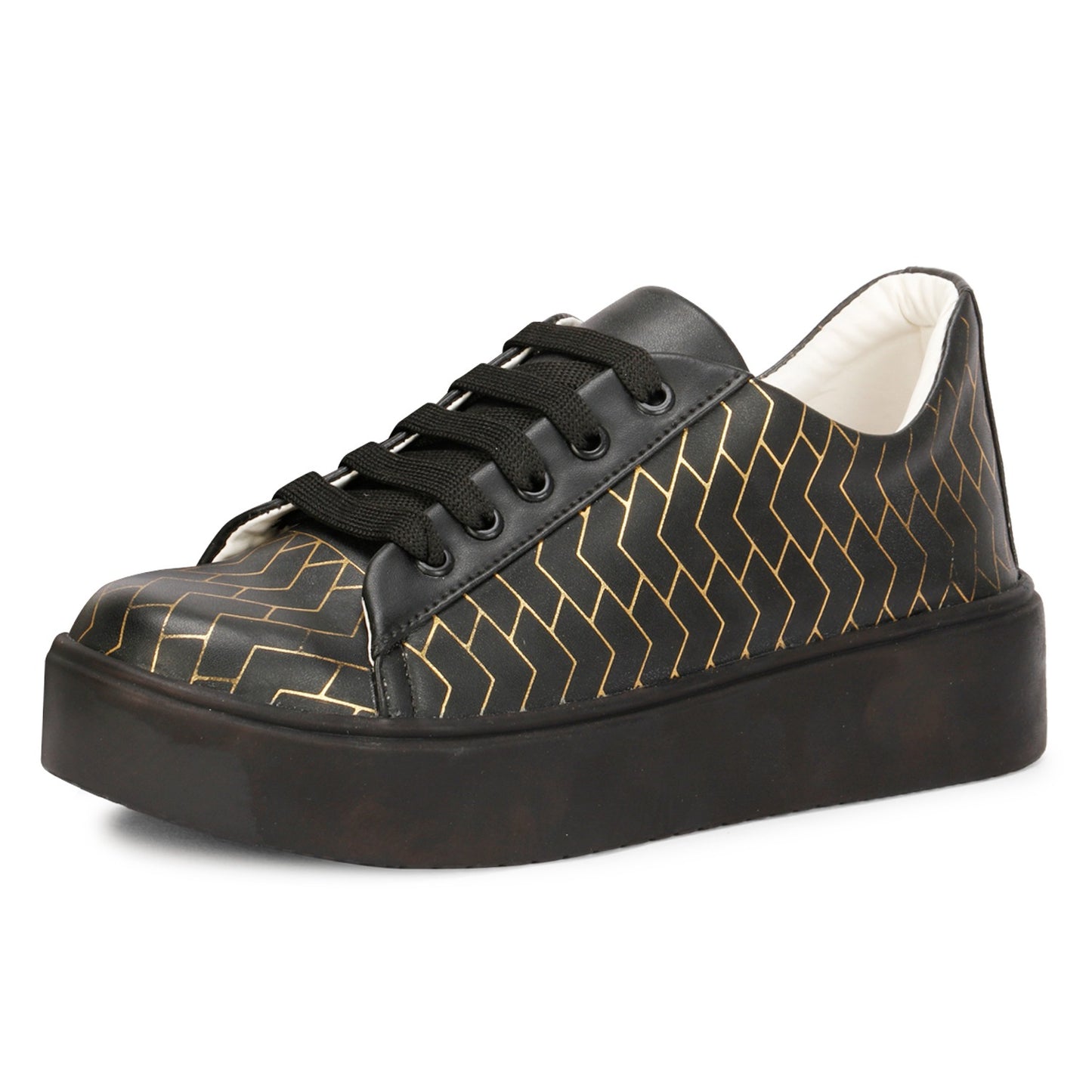 Trendy & Glamorous 100% Vegan Leather Sneakers