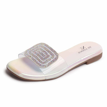 Glamorous & Trendy Embellished Fancy Flat Slippers