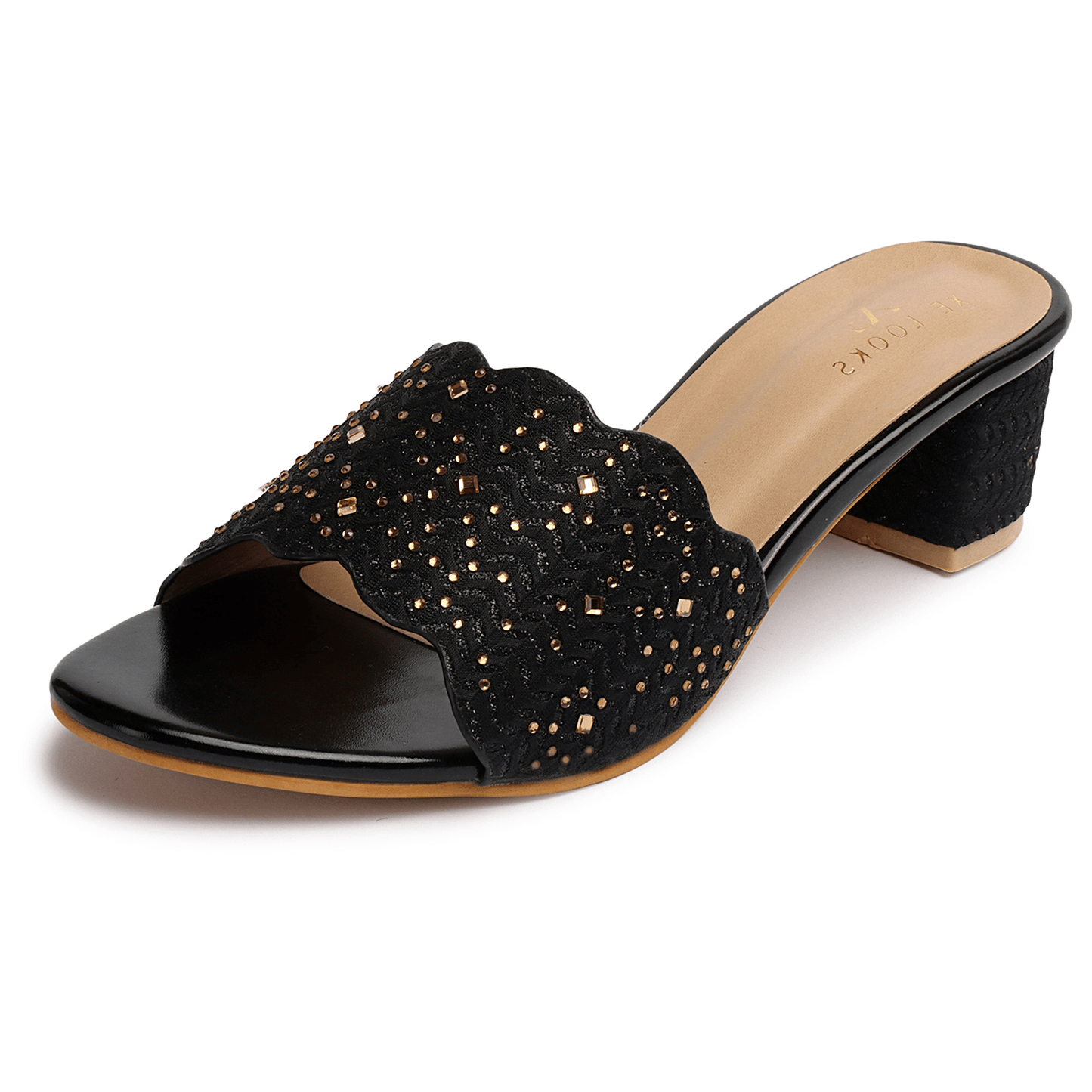 Glamorous & Graceful Comfortable Siroski Slippers With Heels