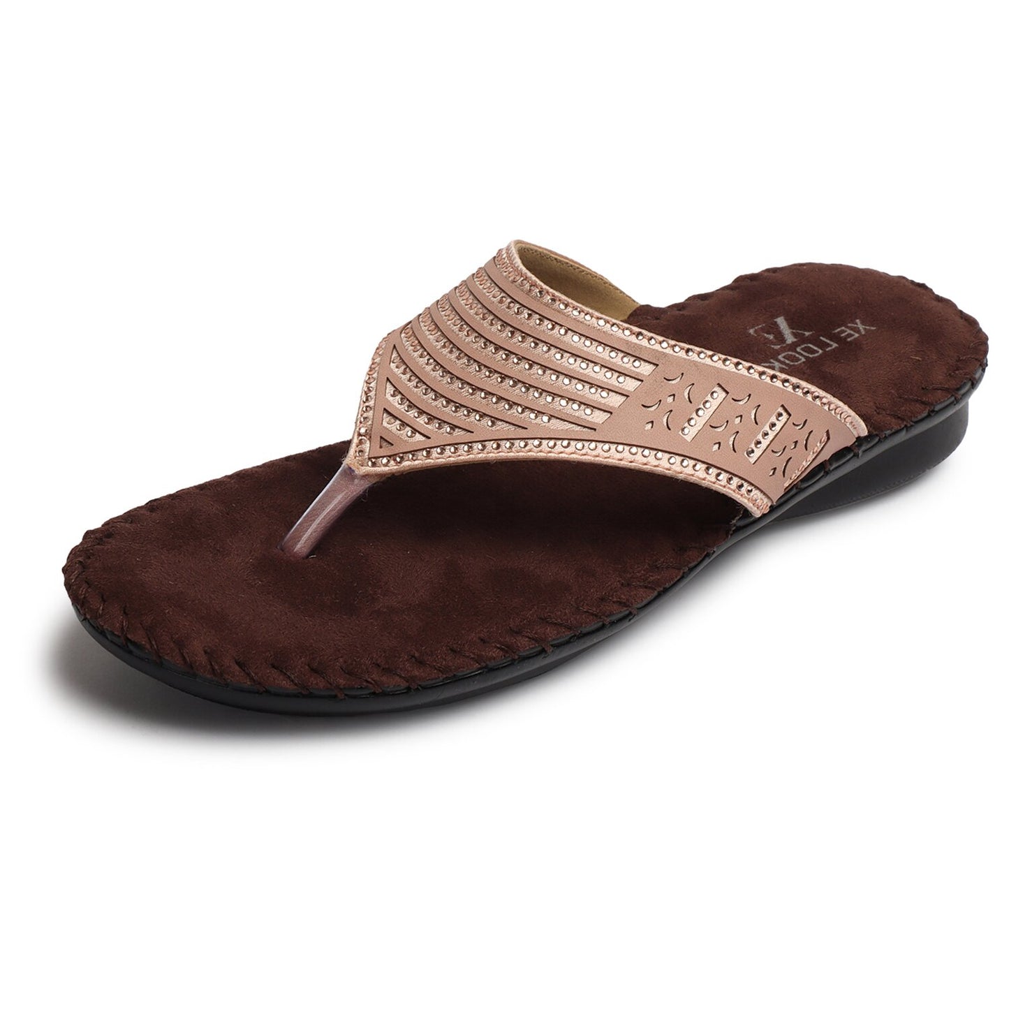 Graceful & Chic Siroski Design Comfortable Flat Doctor Slippers