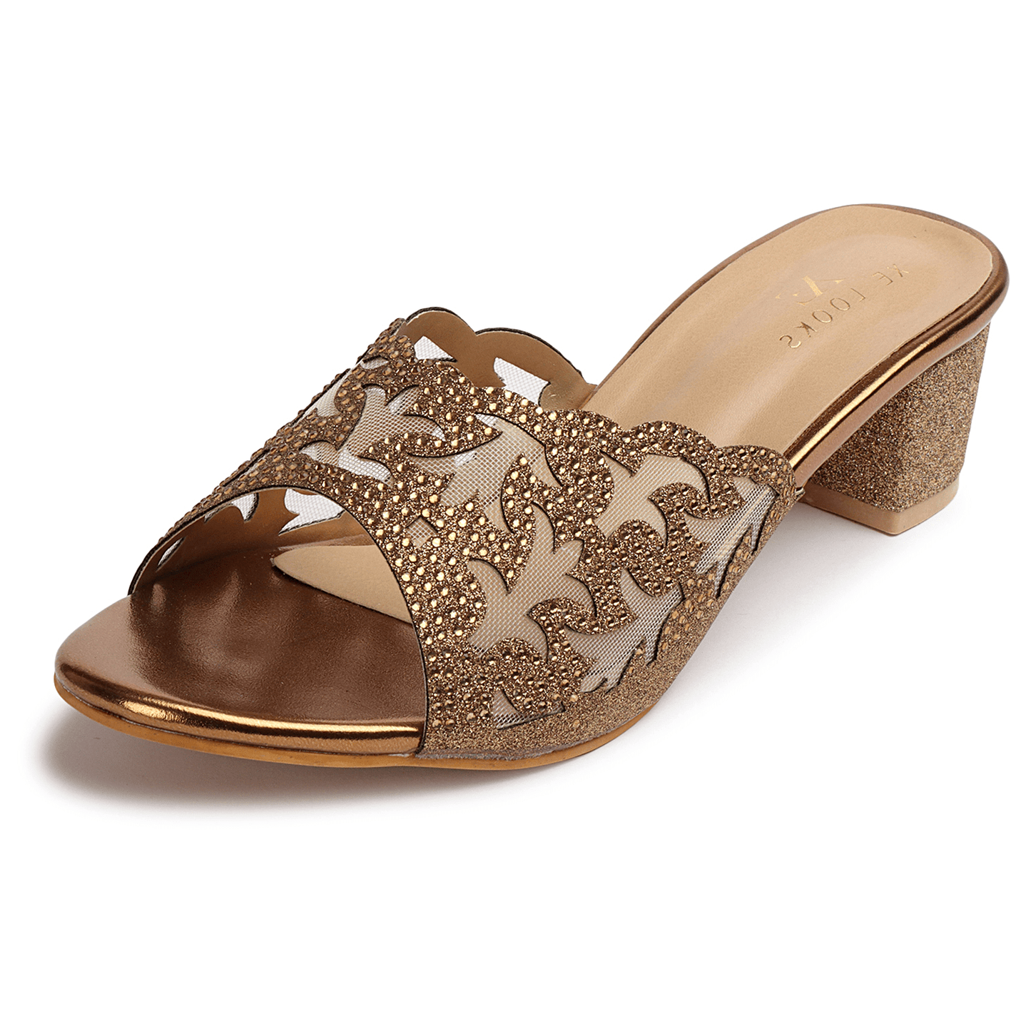 Comfortable & Stylish Siroski Slippers With Short Heels