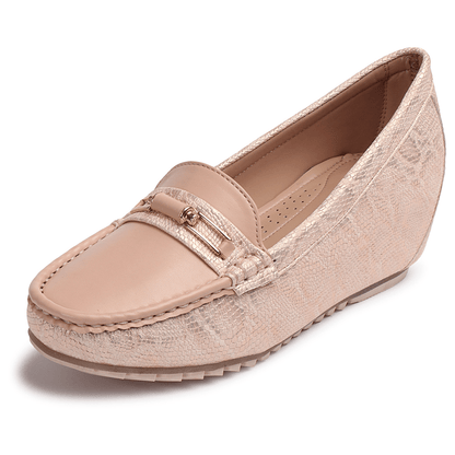 Textured Design Stylish & Trendy Loafers With Heels