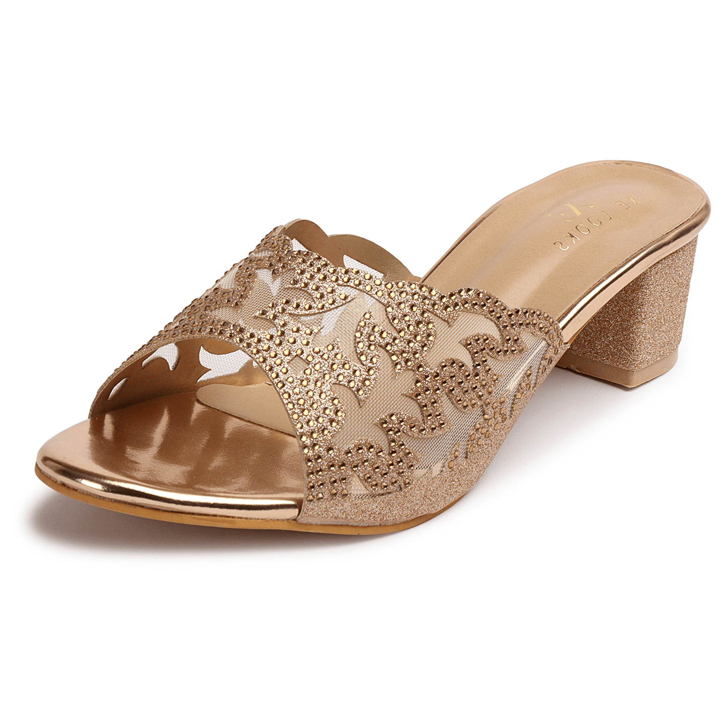 Comfortable & Stylish Siroski Slippers With Short Heels