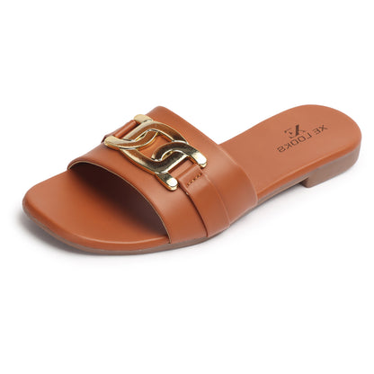 Buckle Design Effortless Soft & Comfortable Casual Flats Slippers