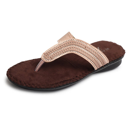 Stunning & Graceful Siroski Design Flat Doctor Slippers