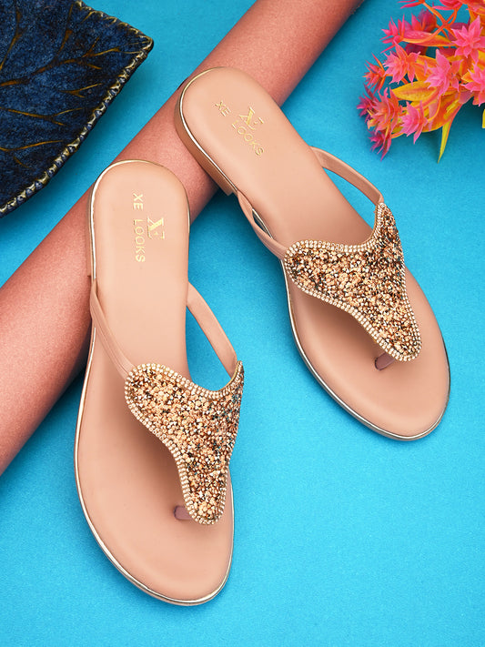 Chic & Glamorous Design Soft Flat Slippers