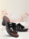 Stunning & Poised Comfortable Block Heel Slippers (3 Inches Heel)
