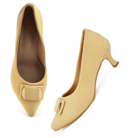 Classy & Eye-Catching Pencil Heel Ballerinas With Stylish Buckle