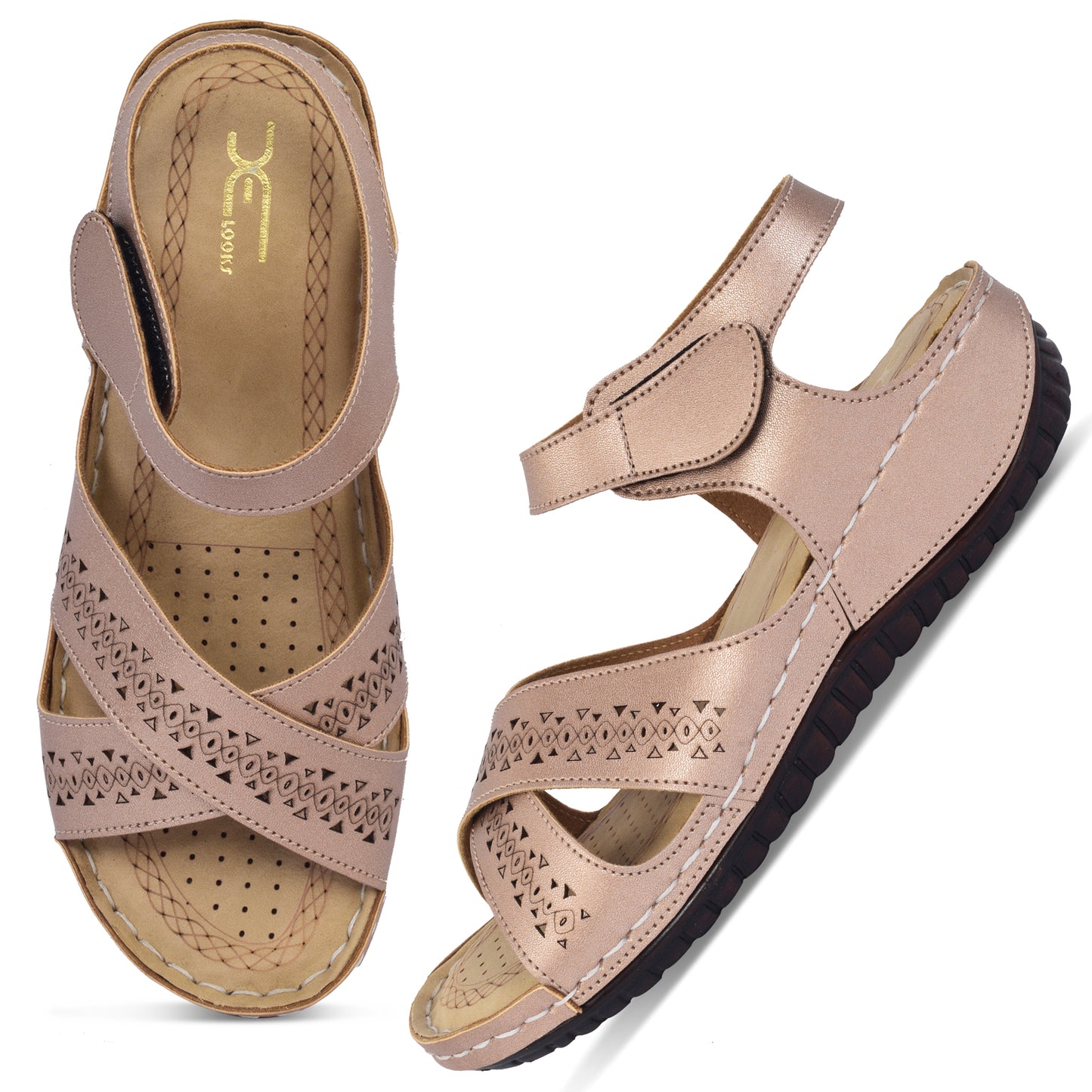 Versatile Laser Cut Cross Strap Doctor Slippers Sandals