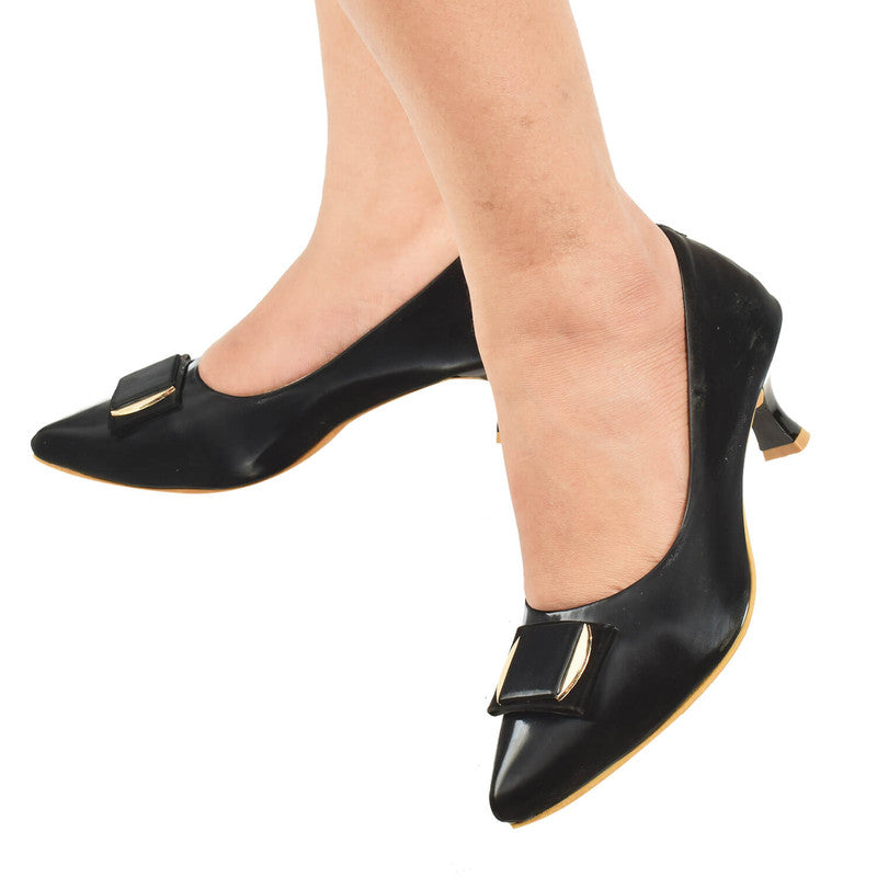 Classy & Eye-Catching Pencil Heel Ballerinas With Stylish Buckle