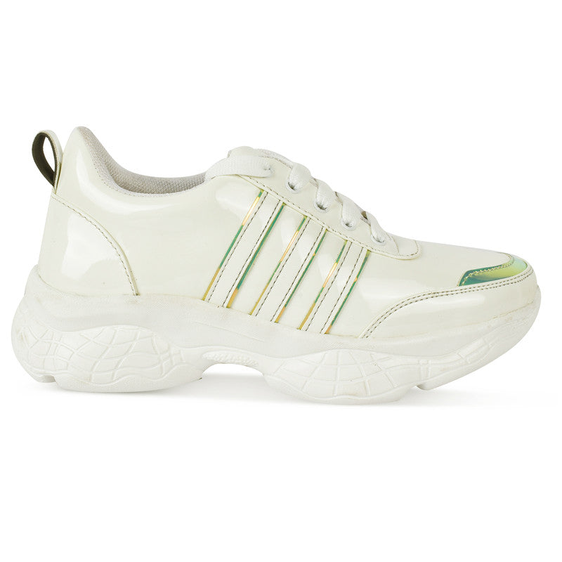 Shiny Design Chunky Sole Casual Sneakers