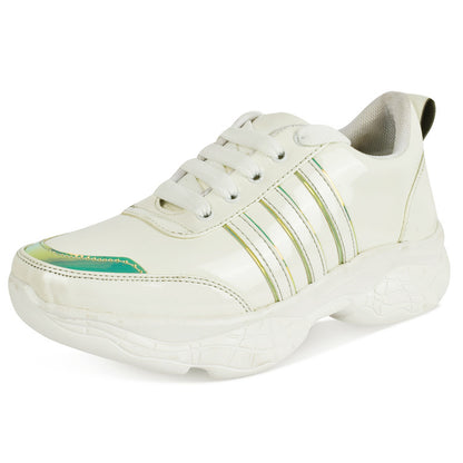 Shiny Design Chunky Sole Casual Sneakers