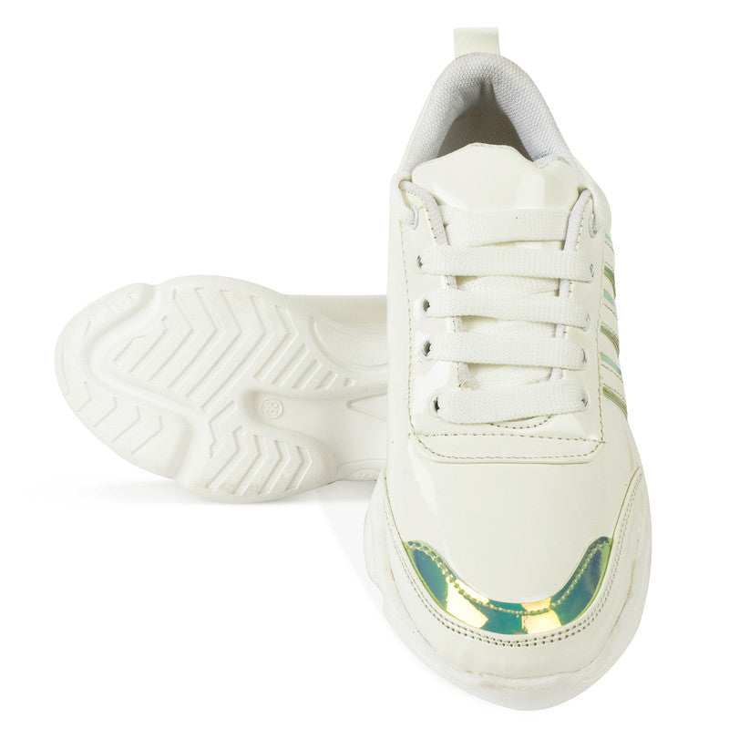 Shiny Design Chunky Sole Casual Sneakers