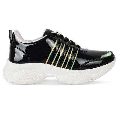 Shiny Design Chunky Sole Casual Sneakers