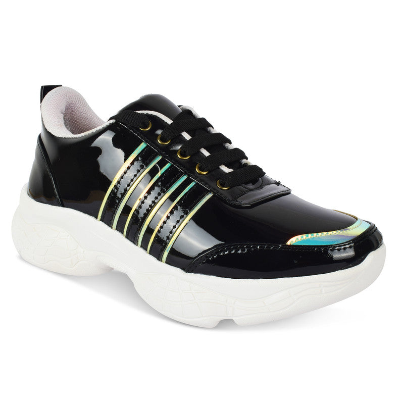 Shiny Design Chunky Sole Casual Sneakers