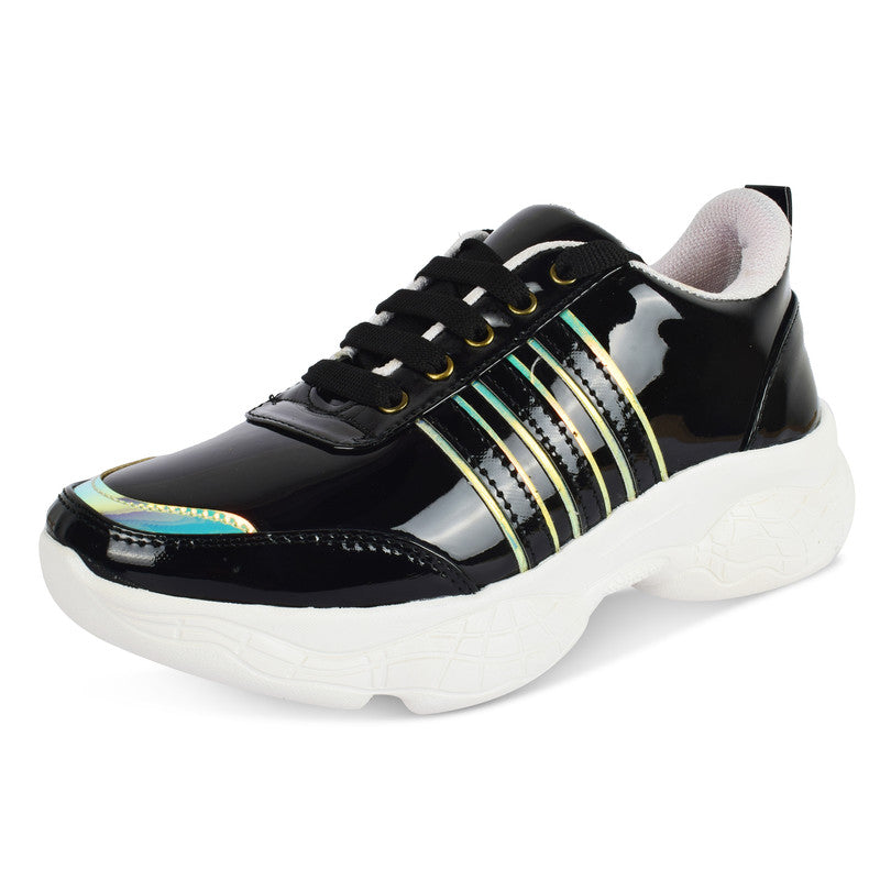 Shiny Design Chunky Sole Casual Sneakers