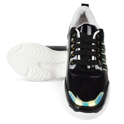 Shiny Design Chunky Sole Casual Sneakers