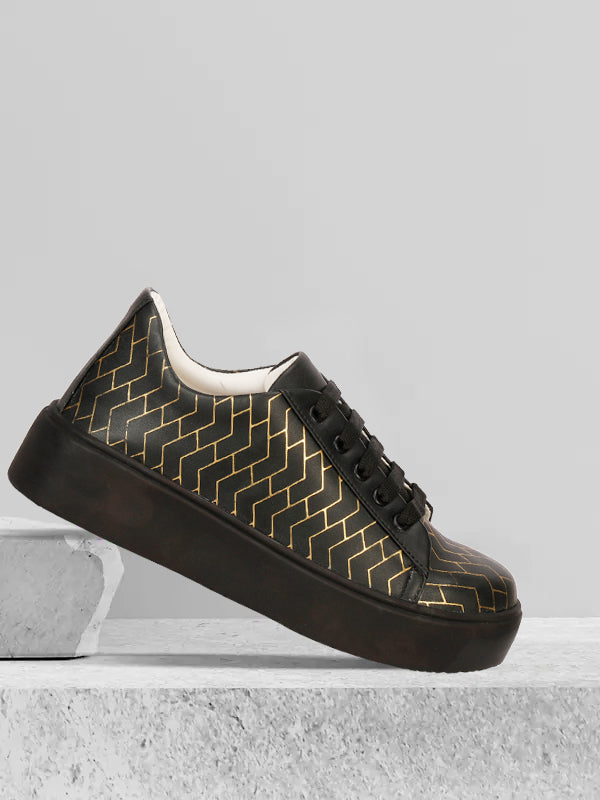 Trendy & Glamorous 100% Vegan Leather Sneakers