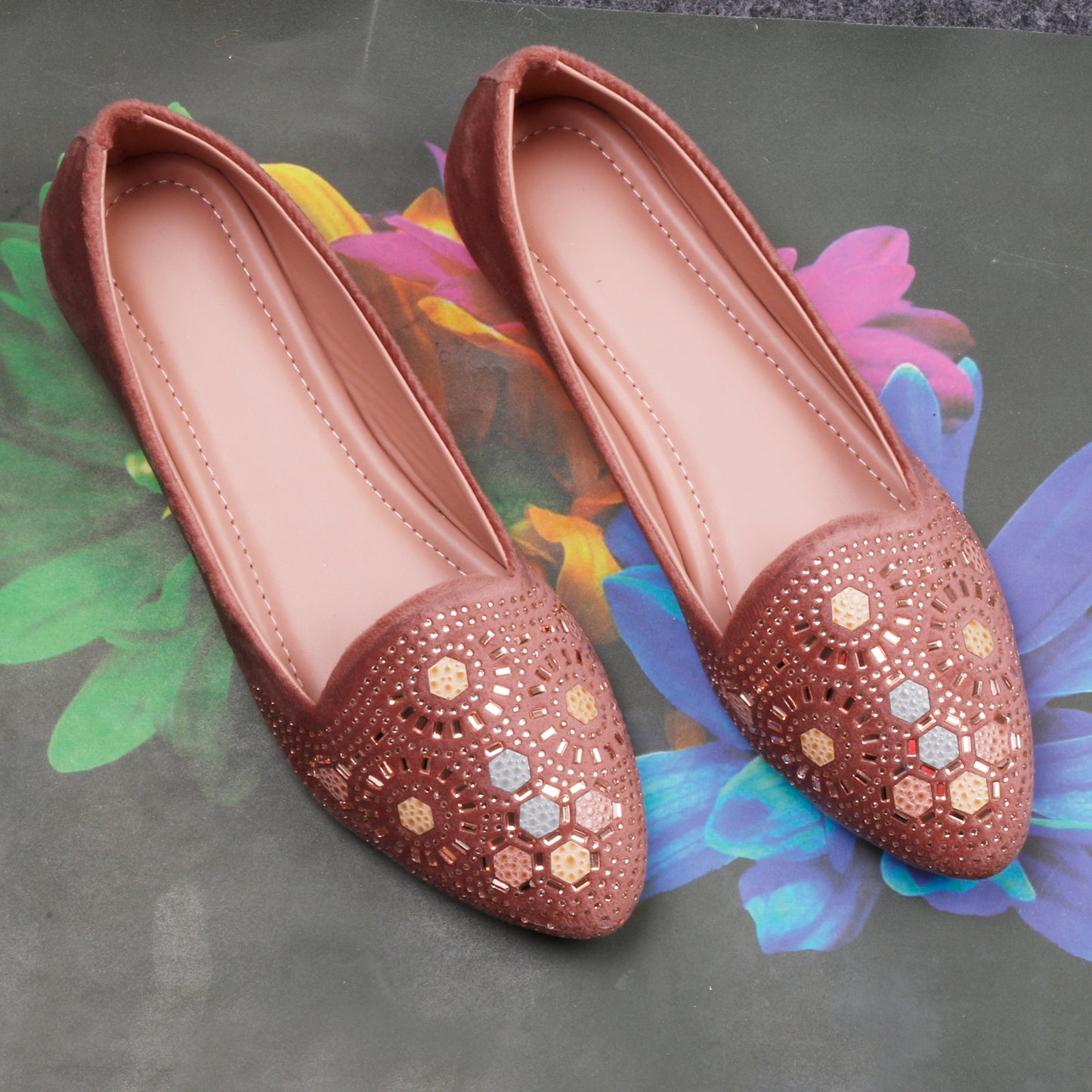 Poised & Elegant Siroski Design Ballerinas